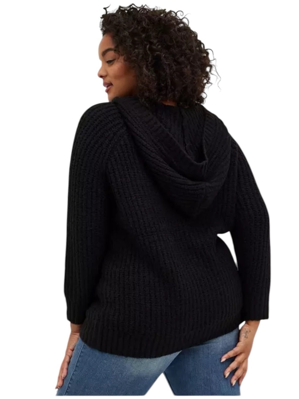 Torrid Black Star Embroidered Hoodie Sweater Size 0 12 NWT - Picture 5 of 16